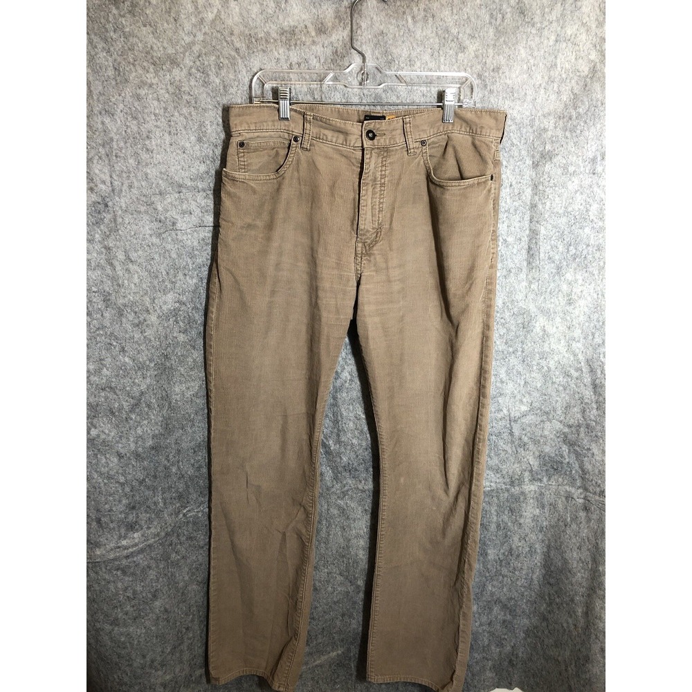 J.Crew Men 34x34 Brown Corduroy Slim Straight Relaxed Fit Career Casual Academic